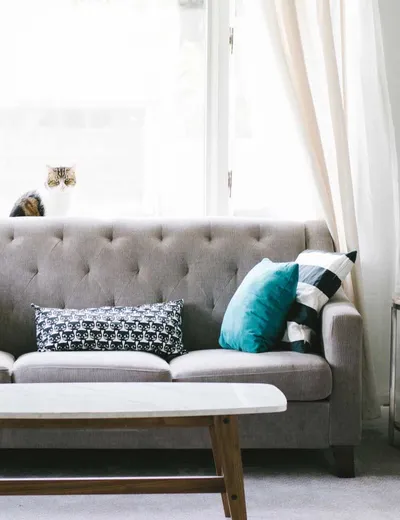 Grey Fabric Sofa